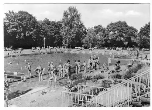 AK, Riesa Elbe, Freibad belebt, 1978