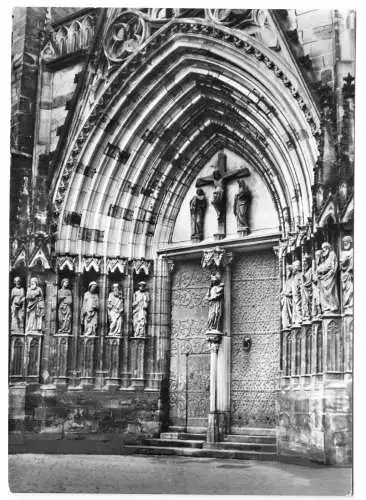 AK, Erfurt, Marien-Dom, Apostelportal, 1981