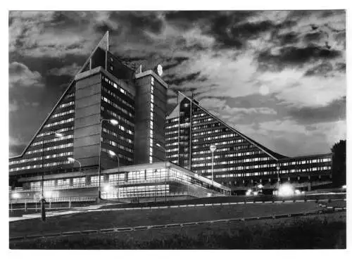 AK, Oberhof Thür. Wald, Interhotel Panorama, Nachtansicht, 1974