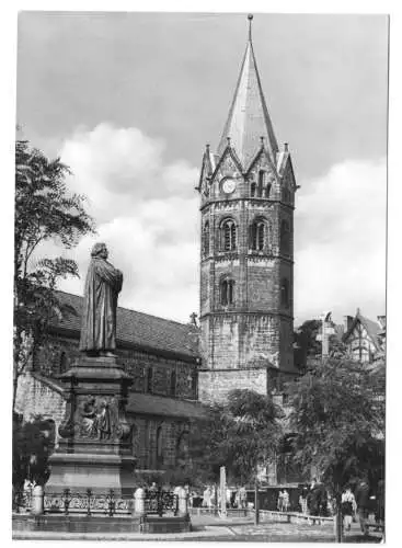 AK, Eisenach Thür., Kirche und Lutherdenkmal, 1972