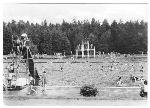 AK, Großröhrsdorf Kr. Bischofswerda, Masseneibad, belebt, 1975