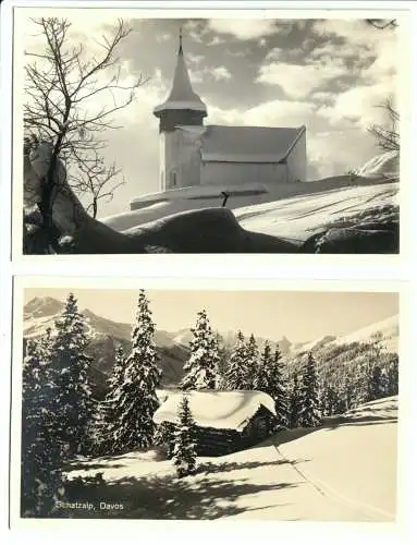 14 AK, Davos und nähere Umgebung, Fotokarten, 1928