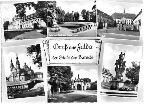 AK, Fulda, sechs Abb., gestaltet, 1965