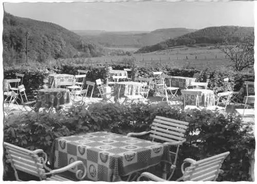 AK, Bad Pyrmont, Kaffeegarten "Langer Grund", Terrasse, Echtfoto, 1960