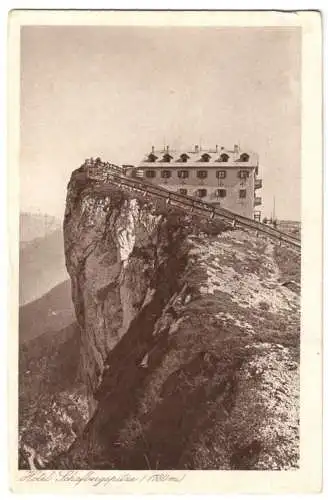 AK, Schafbergspitze mit Gipfelhaus, 1919