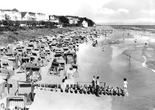 AK, Seebad Bansin Usedom, Strand, belebt, 1977