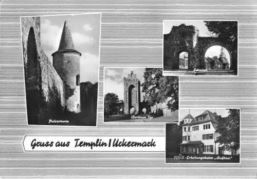 AK, Templin Uckermark, vier Abb., gestaltet, 1967