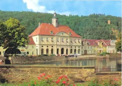 AK, Bad Karlshafen, Blick zum Rathaus, um 1970