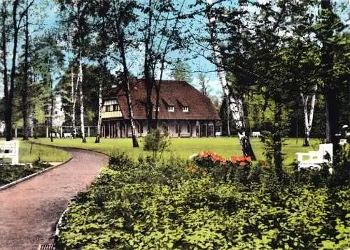 AK, Bad Sassendorf, Kurpark mit Brunnenhaus, 1968