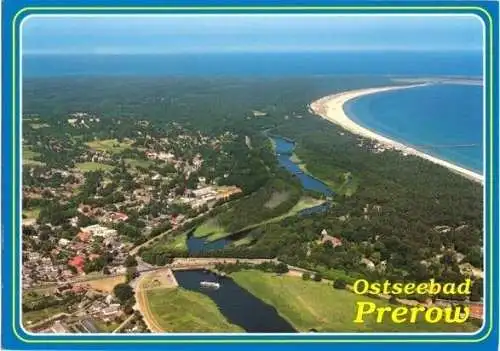 AK, Ostseebad Prerow, Luftbildansicht, um 1998