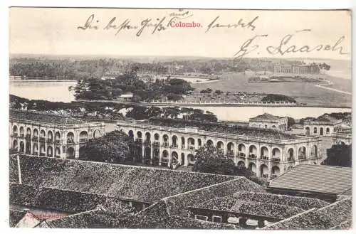 AK, Colombo, Sri Lanka, Cylon, Teilansicht, 1909