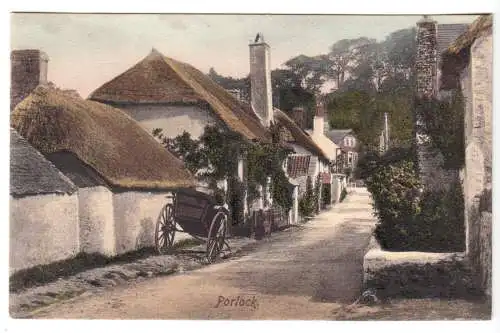 AK, Porlock, Somerset, Straßenpartie, um 1920