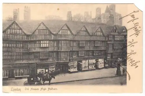 AK, London, Old Houses High Holborn, 1903