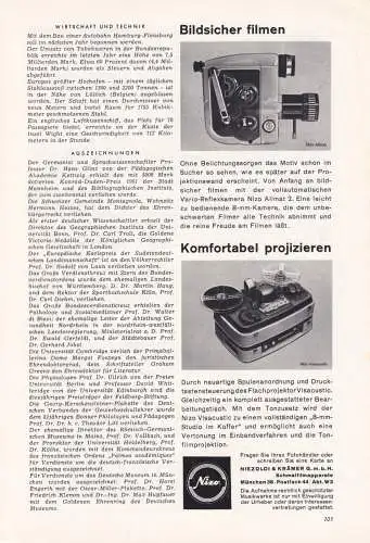 Zeitschriftenwerbung, Foto- u. Filmtechnik versch. dt. Firmen zehn Blatt, 1950er