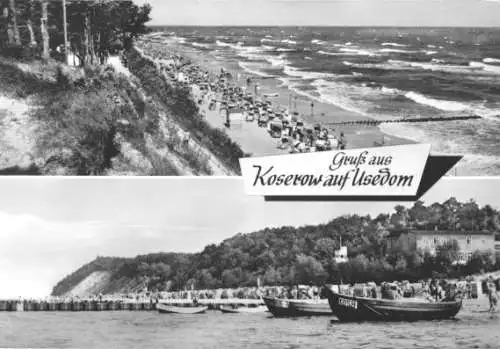 AK, Koserow auf Usedom, zwei Abb., 1968