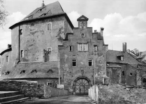 AK, Wolkenstein Erzgeb., Schloß, Teilansicht mit Tor