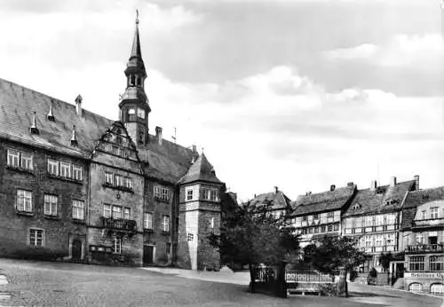 AK, Blankenburg Harz, Markt mit Rathaus, 1968