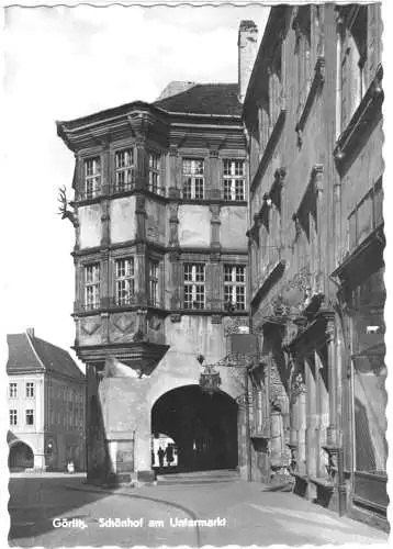 AK, Görlitz, Schönhof am Untermarkt, 1966