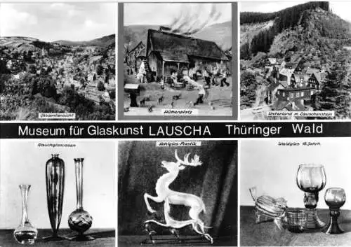 AK, Lauscha Thür. Wald, Museum für Glaskunst, sechs Abb., 1978