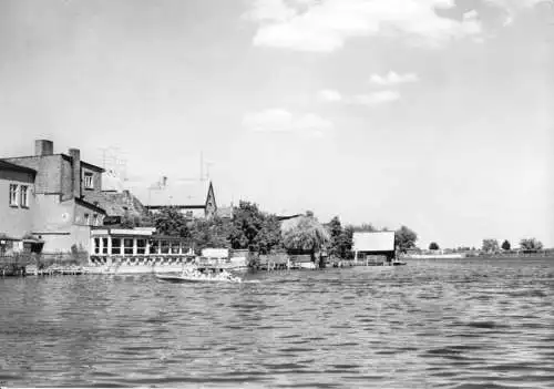 AK, Malchow Meckl., Seeansicht mit Café, 1973