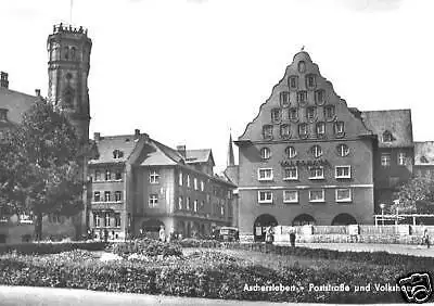 AK, Aschersleben, Poststr. und Volkshaus, 1964