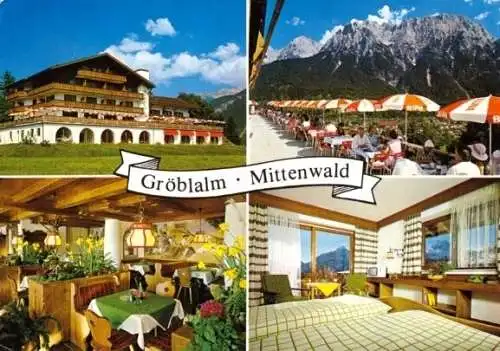 AK, Mittenwald Obb., Gröblalm, vier Abb., um 1980