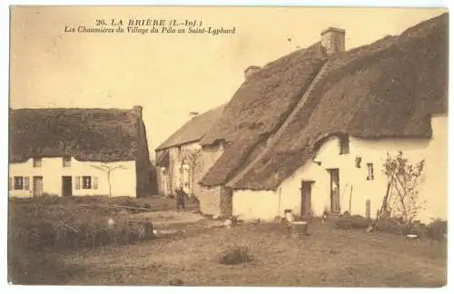 AK, La Brière, Loire-Atlantique, Les Chaumièrs du Village du ..., um 1925