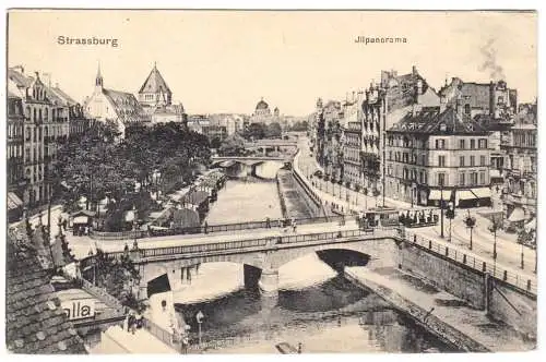 AK, Straßburg, Strasbourg, Bas-Rhin, Teilansicht, Illpanorama, 1916