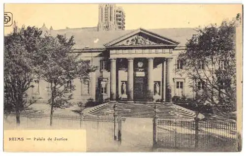 AK, Reims, Marne, Palais de Justice, um 1916