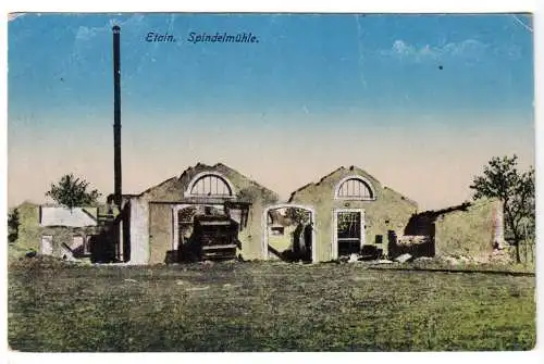 AK, Étain, Meuse, zerschossene Spindelmühle, 1917