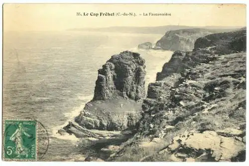 AK, Le Cap Tréhel (C.-do-N.), La Fauconnière, Der Falkner, 1914