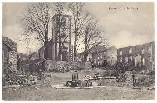 AK, Parux, Meurthe-et-Moselle, Partie an der Kirche, 1915