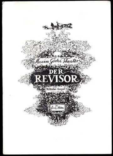 Theaterzettel, Maxim Gorki Theater Berlin, Der Revisor, 1969