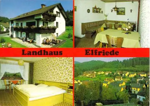 AK, Geroldsgrün OT Silberstein, Landhaus Elfriede Horn, vier Abb., um 1980