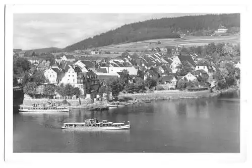 AK, Saalburg Saale, Am Stausee der Bleilochtalsperre, 1955