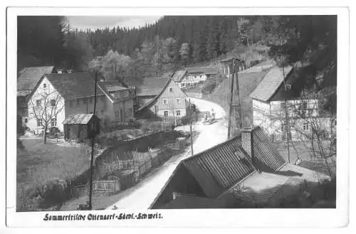 AK, Ottendorf Sächs. Schweiz, Straßenpartie, Echtfoto, 1954