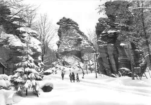 AK, Ehrenfriedersdorf Kr. Zschopau, Greifensteine, Winteransicht, 1982