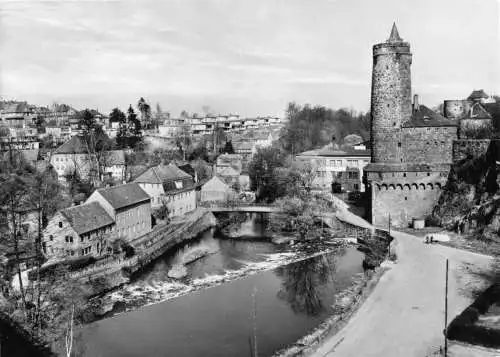 AK, Bautzen, Teilansicht, An der alten Wasserkunst 1980