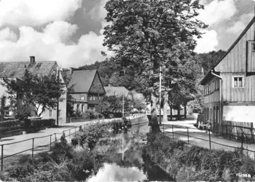 AK, Großschönau Sachs., An der Lausur, 1956