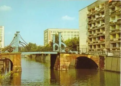 AK, Berlin Mitte, Jungfernbrücke, Klappbrücke, V1, 1986