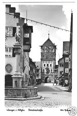 AK, Wangen im Allgäu, Paradiesstr., ca. 1957