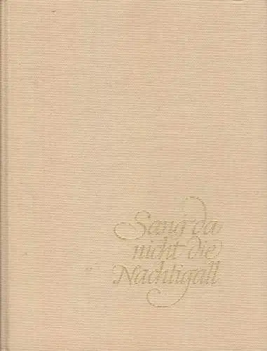 Schälow, E.; Wendland, Dr. V.; Sang da nicht die Nachtigall?, Vogelbuch, 1964