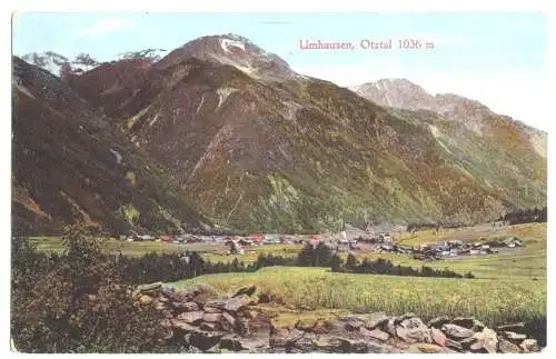 AK, Umhausen Ötztal, Gesamtansicht, 1920