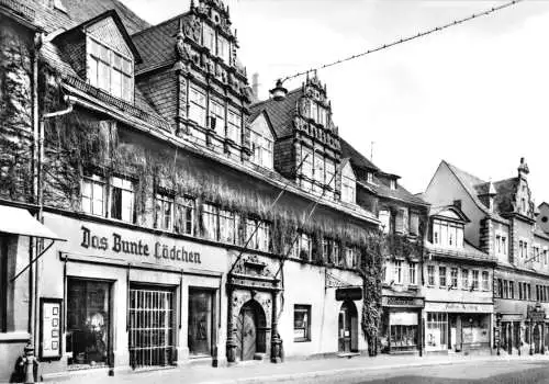 AK, Saalfeld Saale, Saalstr. mit "Das bunte Lädchen", 1971