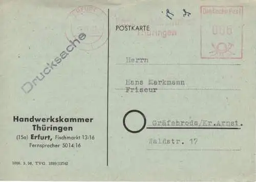 AFS, Handwerkskammer Thüringen, o Erfurt 1, 6.11.51