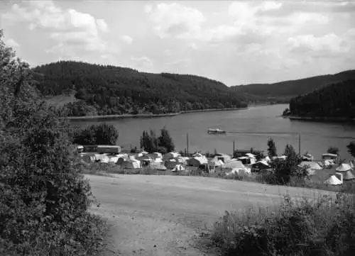 AK, Saalburg Saale, Zeltplatz an der Triebigbucht, 1970