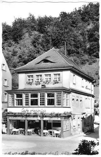 AK, Bad Berneck, Fichtelgeb., Conditorei - Café Hertrich, um 1961