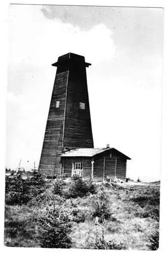 AK, Masserberg Thür. wald, Rennsteig-Warte mit Hartungsklause, 1958