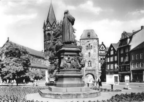 AK, Eisenach, Nicolaitor und Luther-Denkmal, 1970