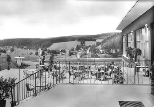 AK, Cämmerswalde Erzgeb., FDGB-Erholungsheim "Paul Gruner", Terrasse, 1972